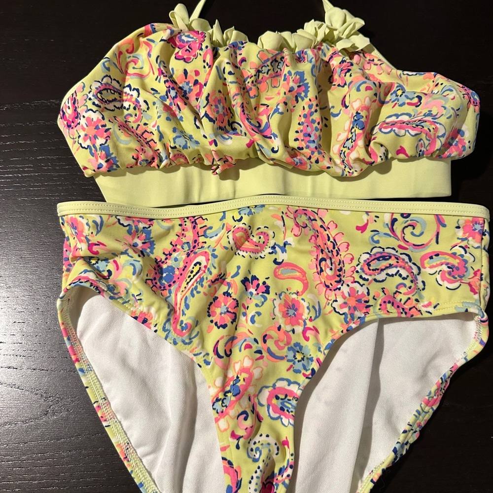 Lands' End Light Yellow Bikini swimsuit